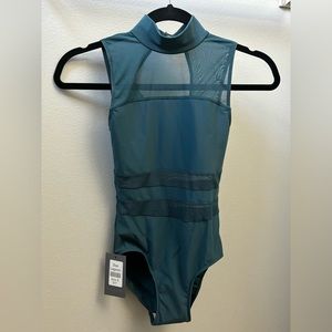NWT Elevé Dancewear Zoe Lagoon Leotard RTW, Size S